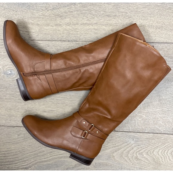 Kindell Faux Leather Round Toe Riding Boots NWB! - Picture 7 of 10